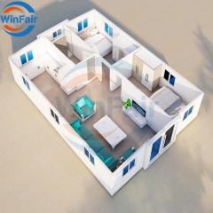 WinFair Tiny Houses Modular Office Prefabricated Two Bedroom 30 Ft Expandable Container House Poland for Field Research Camp