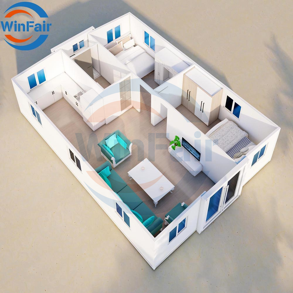 WinFair Sales Reasonable Price Ready Modular House Container Prefabricated Homes for Seaside Bungalow/Rural Villa/Farmhouse