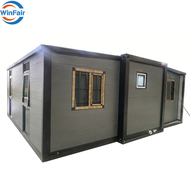 WinFair Ce Certified Prefabricated Folding Expandable Container Houses With Glass Wall Romania for Granny Flat/Guest House