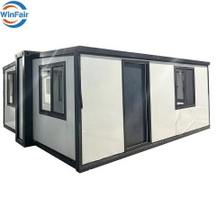WinFair Expandable Folding Tiny House Container House Homes Granny Flat for Home Studio / Creative Space / Backyard Studio