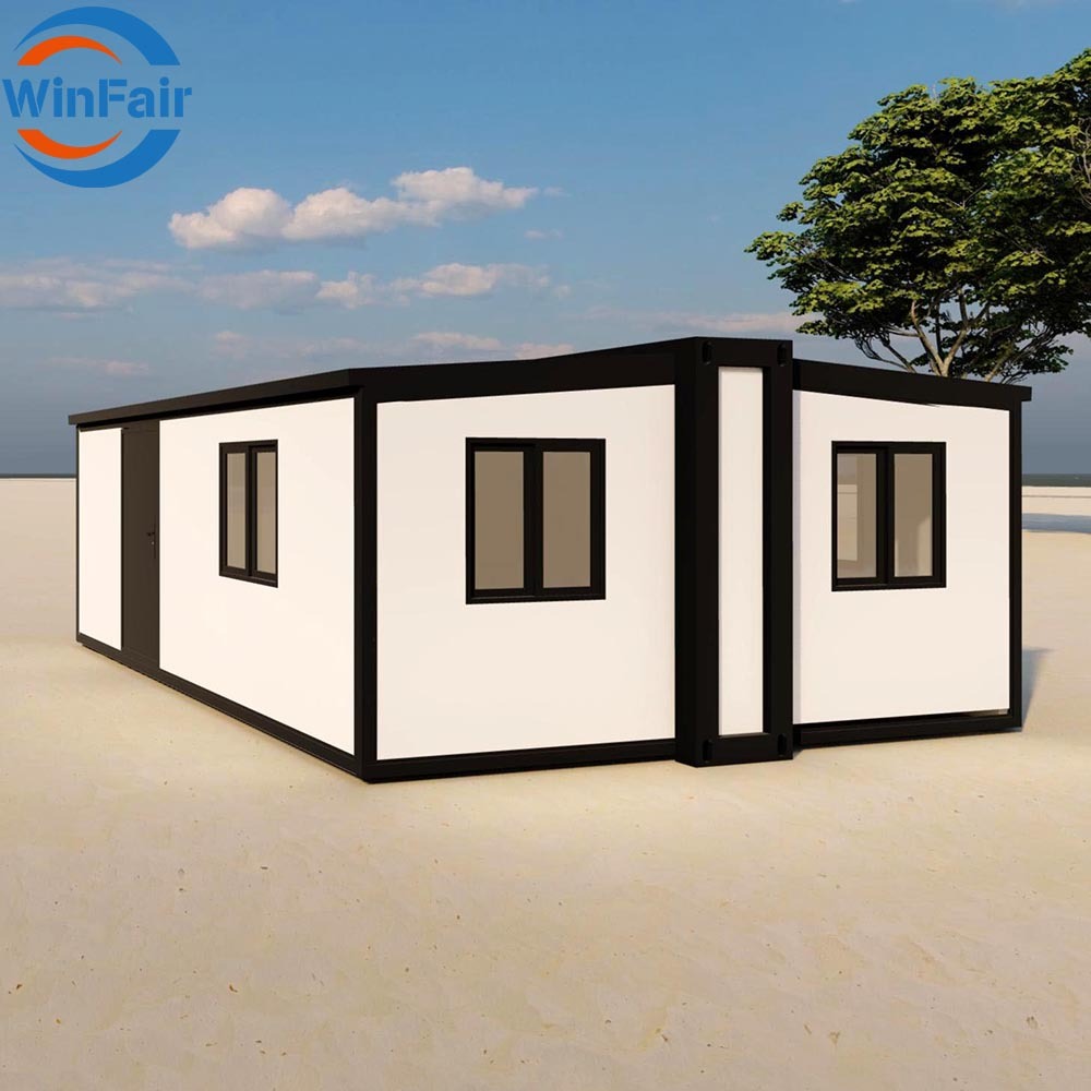 WinFair Expandable Folding Tiny House Container House Homes Granny Flat for Home Studio / Creative Space / Backyard Studio