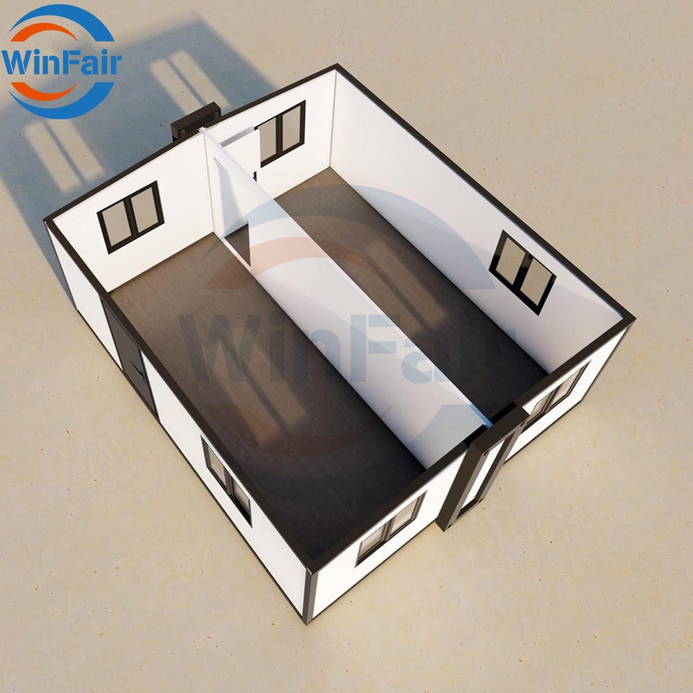 WinFair Expandable Folding Tiny House Container House Homes Granny Flat for Home Studio / Creative Space / Backyard Studio