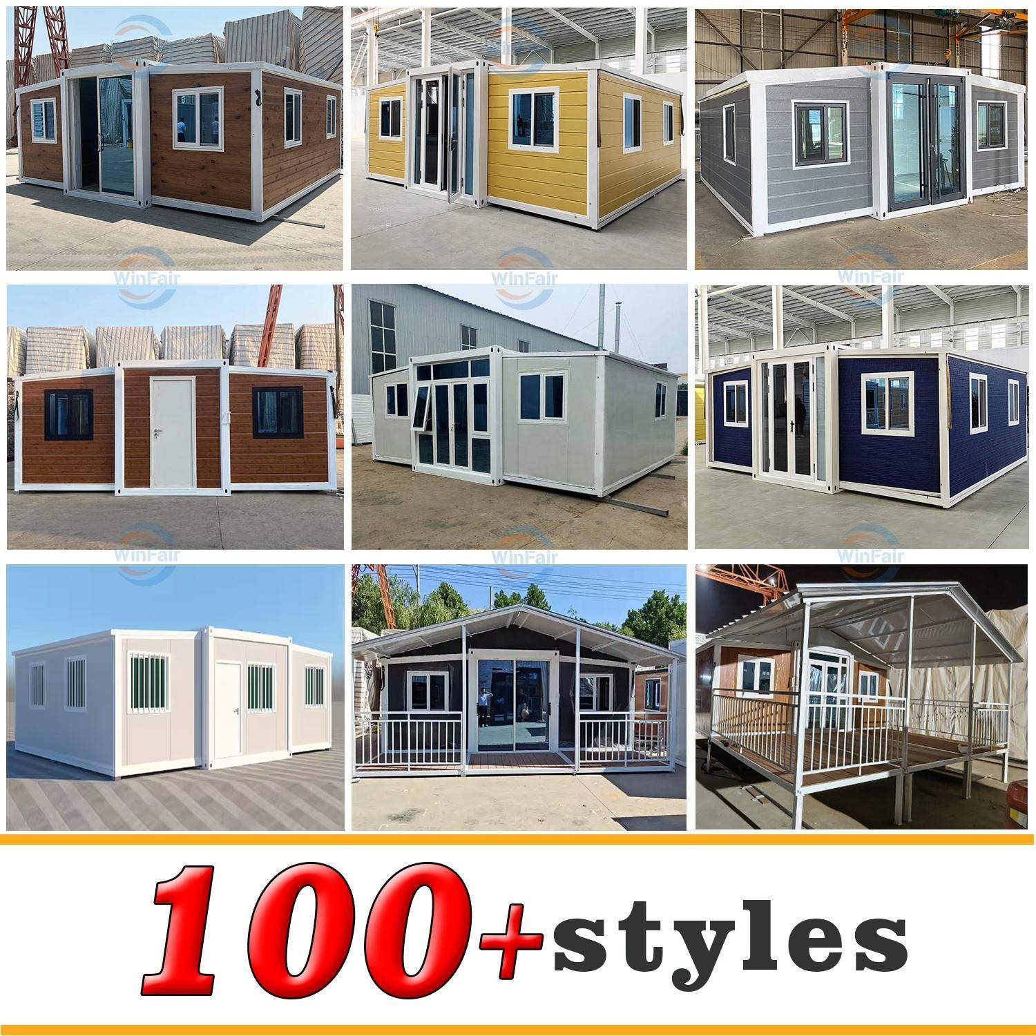 WinFair Modular Mobile Folding Living Tiny Container House Home Prefab for Living Container / Casa Container / Homestay / Hotel