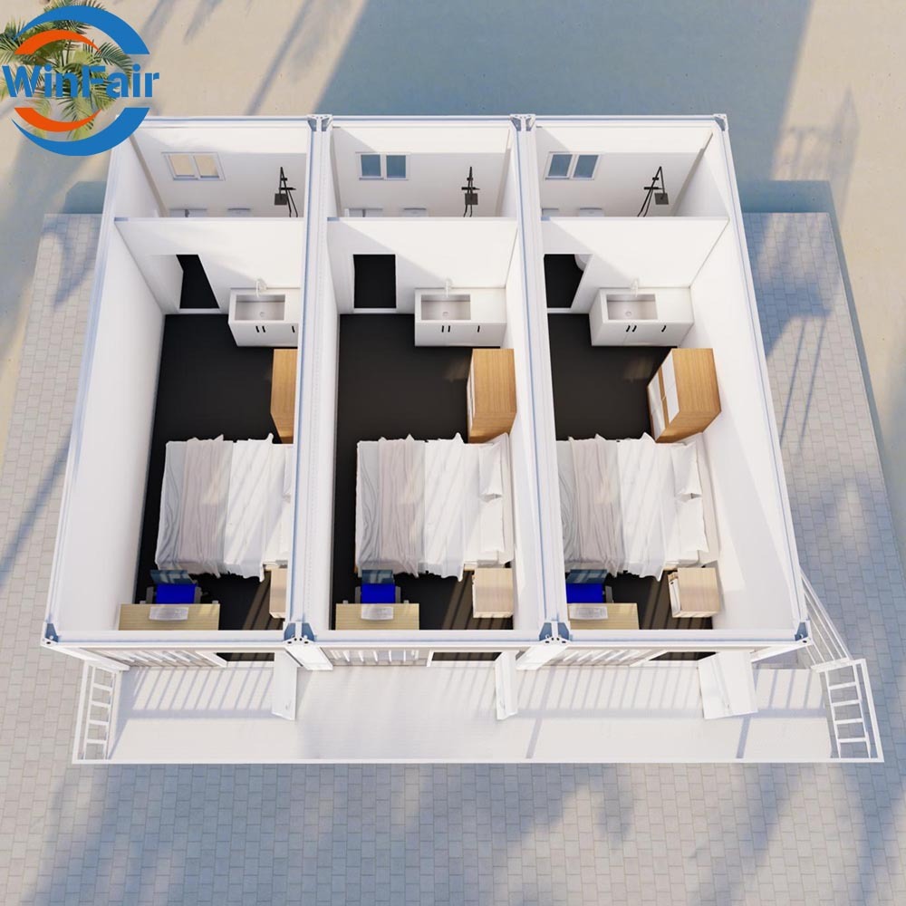 WinFair Australia Flat Pack Mobile Container House With Bathroom Prefabricated Granny Flat for Temporary Housing / Shelter