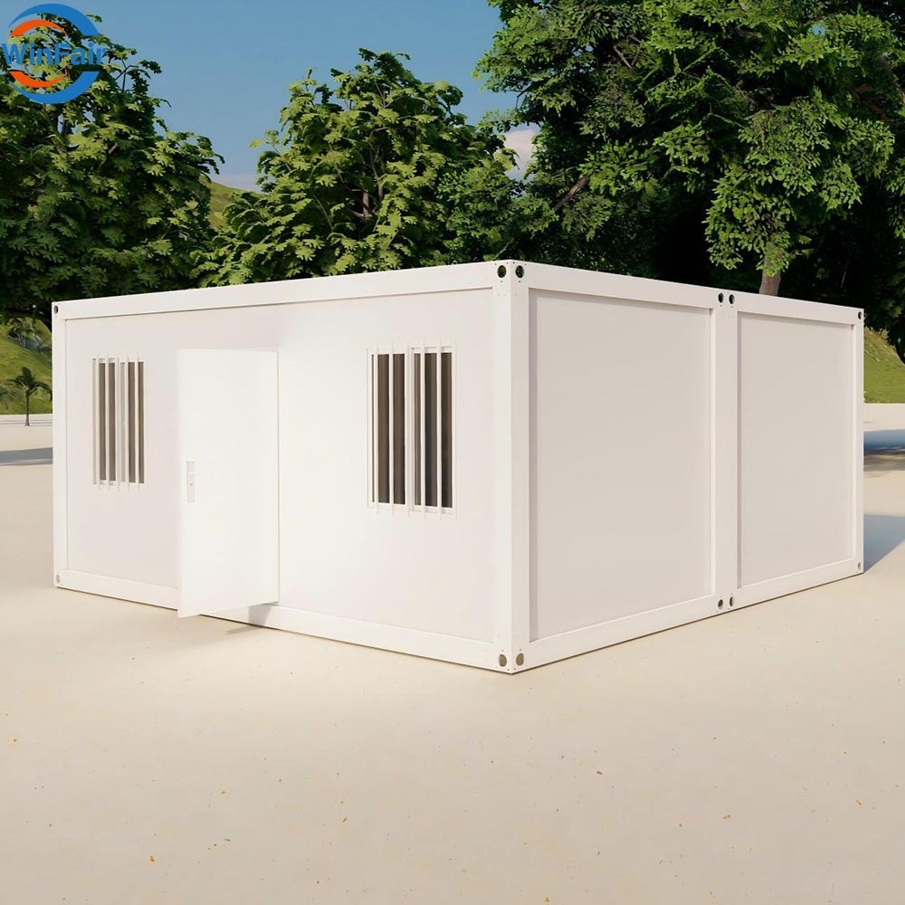 WinFair Luxury 20Ft Modern Folding Prefabricated Modular Flat Pack Container House for Construction Site Office