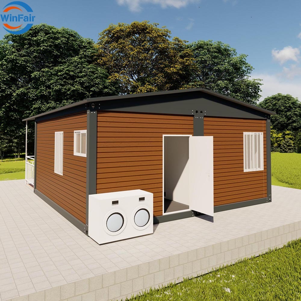 WinFair Good Price Detachable Modular Triangle Roof 2 Bedroom Prefab Container House for Rural Villa/Farmhouse/Mining Camp
