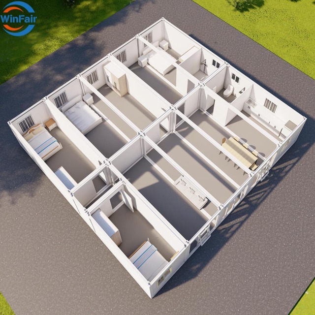 WinFair Luxury Flat Pack Folding Container Prefabricated Modular House Homes for Granny Flat/Mobile Clinic/Health Center
