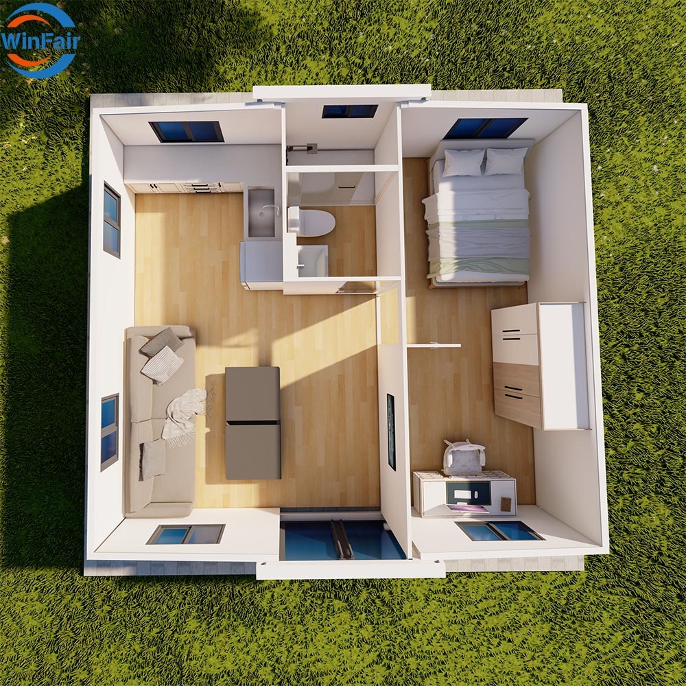 WinFair Prefab Expandable House Nicaragua Prefabricated Homes With Wc Modern Luxury for Retirement Home / Senior Living
