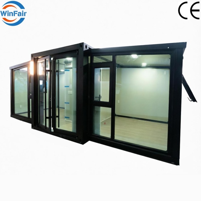 WinFair Prefab One Bedroom Expandable Container Glass House 10 Ft for Vacation Rental / Backyard Studio / Senior Living