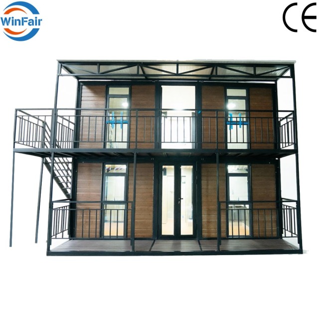 WinFair Luxury Portable 2 Story Prefab Container Houses Modular Homes Prefabricated for Granny Flat / Guest House / Ghost Kitchen
