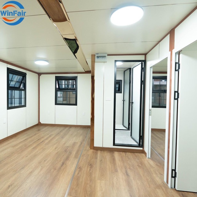 WinFair Ce Certified China 20Ft Folding Prefabricated Container Houses Removable Homes 2 Bedroom for Dormitory Office Camp
