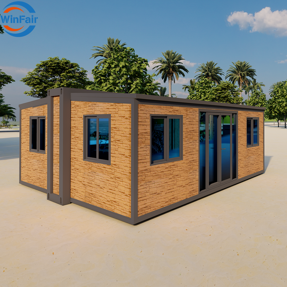 WinFair Ce Certified Low Cost China Foldable Prefab Modular Tiny Container House Home for Dormitory Office Camp / Beach House