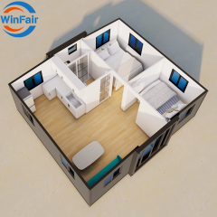 WinFair Venezuela Low-Cost Prefabricated Modular 20 Ft Container Homes Houses Villas With Customized Color for Backyard Studio