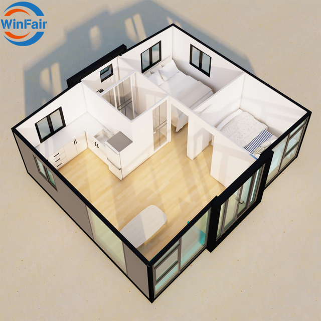 WinFair Villa House Luxury Prefabricated Foldable Prefab Container House Home Germany for Self-Built Villa / Residential Home