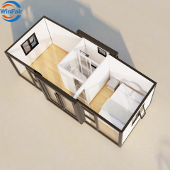 WinFair Low-Cost 10 Feet Prefab Glass Wall Expandable Container House 1 Bedroom House Prefabricated Home For Rural Farmhouse