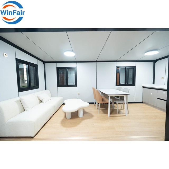 WinFair Beach Triangle Roof Container House Home Prefab Modular 20Ft With Terrace for Self-Built Villa / Residential Home
