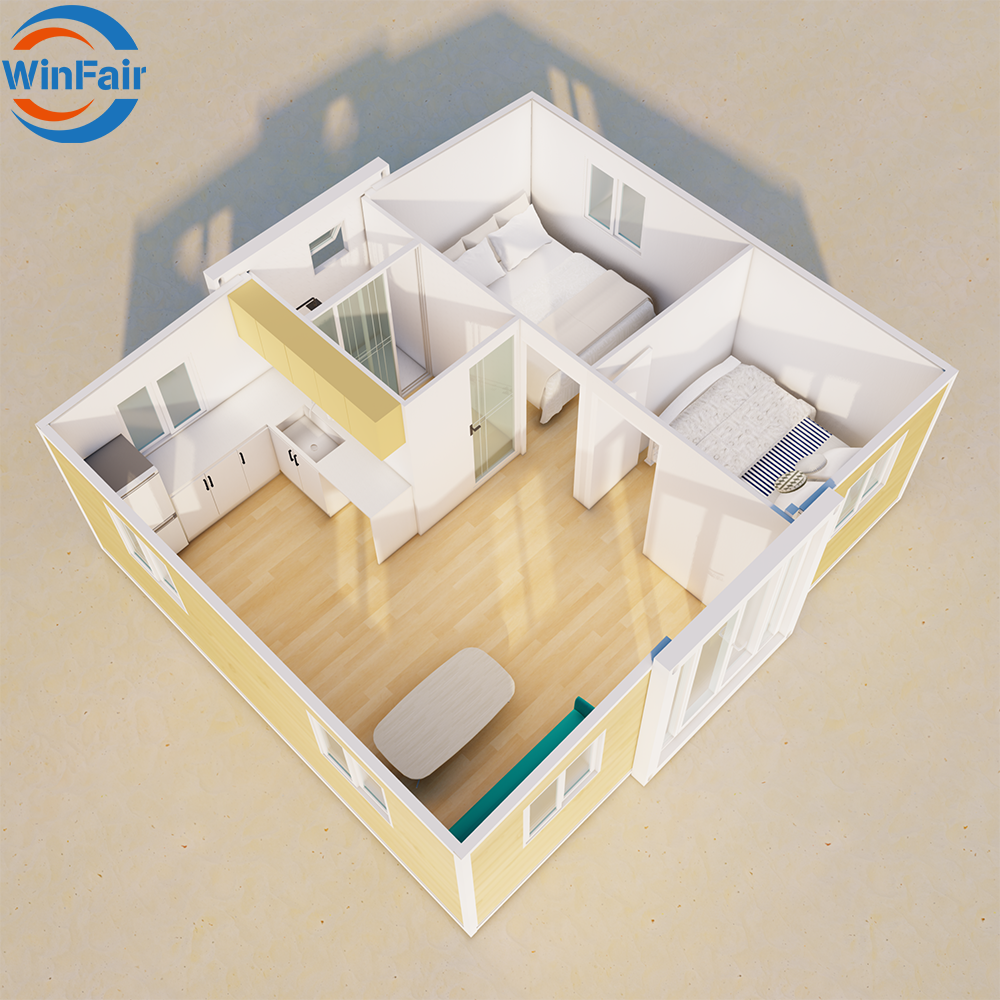 WinFair China House Prefabricated Luxury Expandable Container House 20 Ft Prefab Homes for Granny Flat / Guest House
