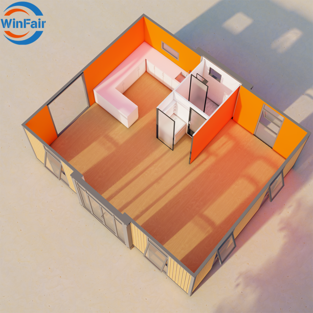 WinFair China-Prefabricated-Houses 20Ft Portable Expandable Folding Container House for Exploration Camp / Backyard Studio