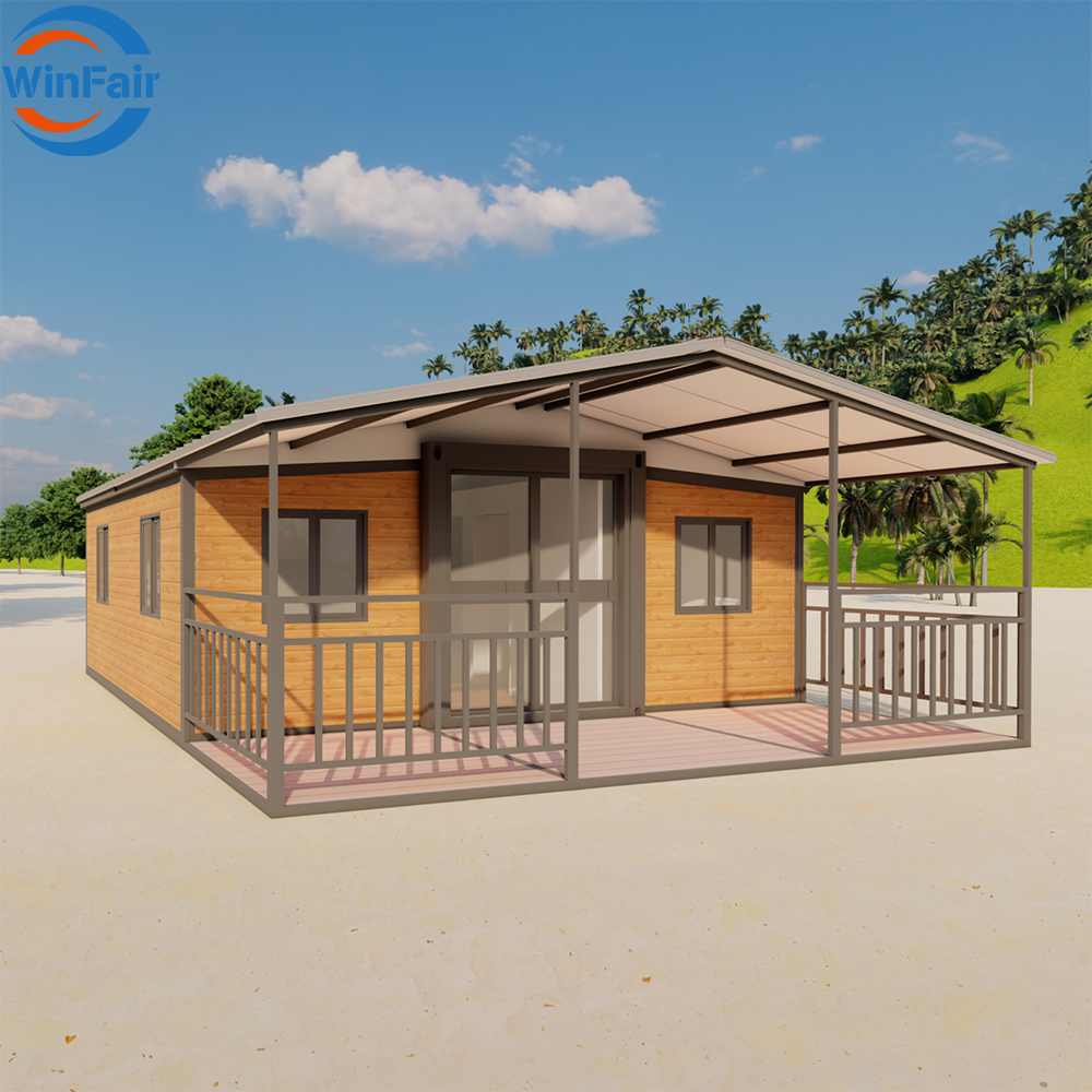 WinFair Georgia Triangle Roof 2 Bedroom Prefab House Portable Granny Flat for Eco-Lodge / Seaside Bungalow / Vacation Rental