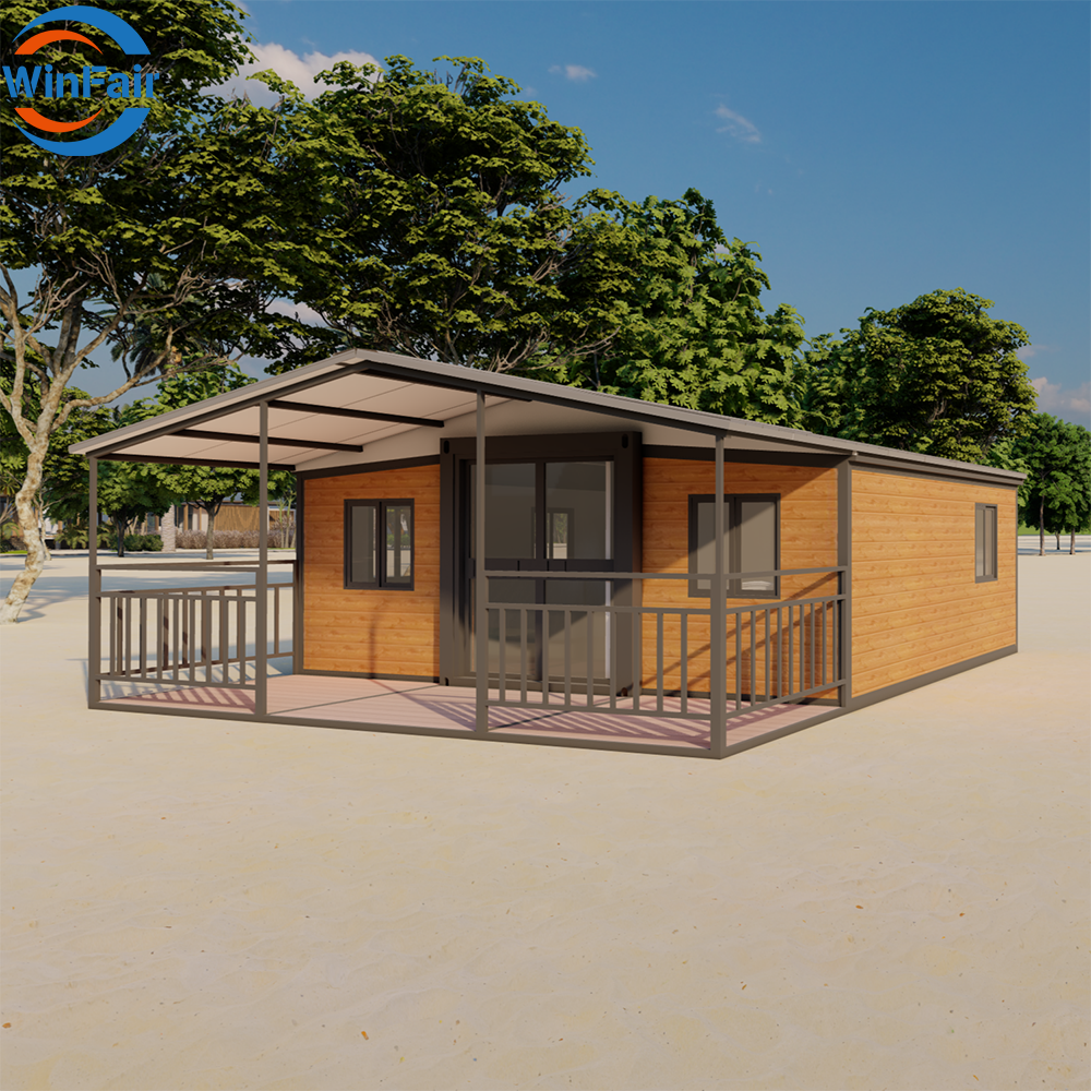 WinFair Cheapest Triangle Roof Prefab Mobile 2 Bedroom Container House Modular With Terrace for Rural Villa/Farmhouse