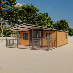 WinFair Cheapest Triangle Roof Prefab Mobile 2 Bedroom Container House Modular With Terrace for Rural Villa/Farmhouse