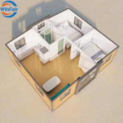 WinFair Beach Triangle Roof Container House Home Prefab Modular 20Ft With Terrace for Self-Built Villa / Residential Home