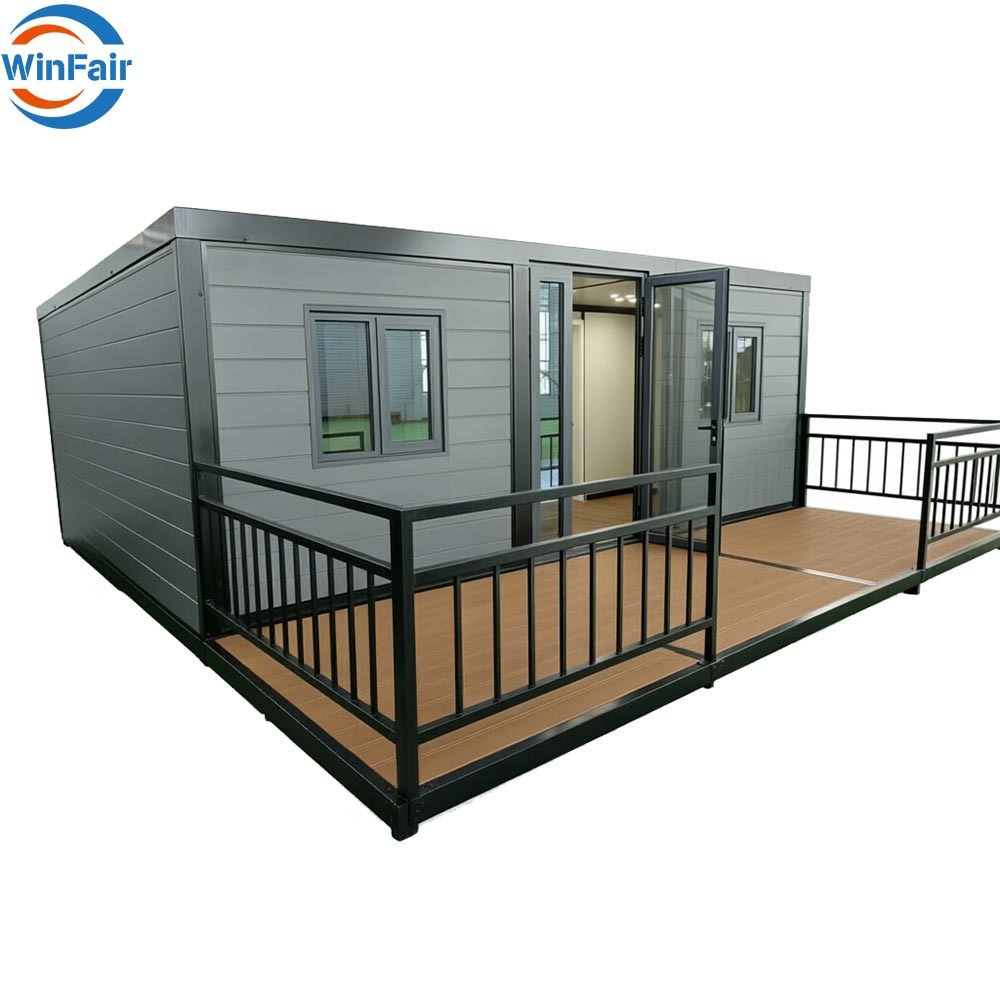 WinFair Ce Certified Zambia Low Cost 20Ft Modular Prefab Swiss Villa Modular Container Luxury House for Disaster Relief Housing