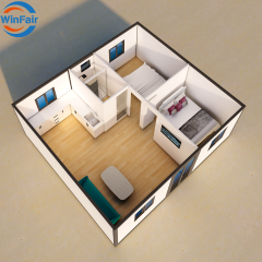 WinFair Mexico Low Cost 20Ft Prefab Prefabricated Module Container Houses Tiny Home With Balcony and Roof for Resort Villa