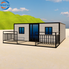 WinFair Sandwich Panel Modern Prefab Container House Suriname With Terrace for Vip Lounge / First Aid Station / Mining Office