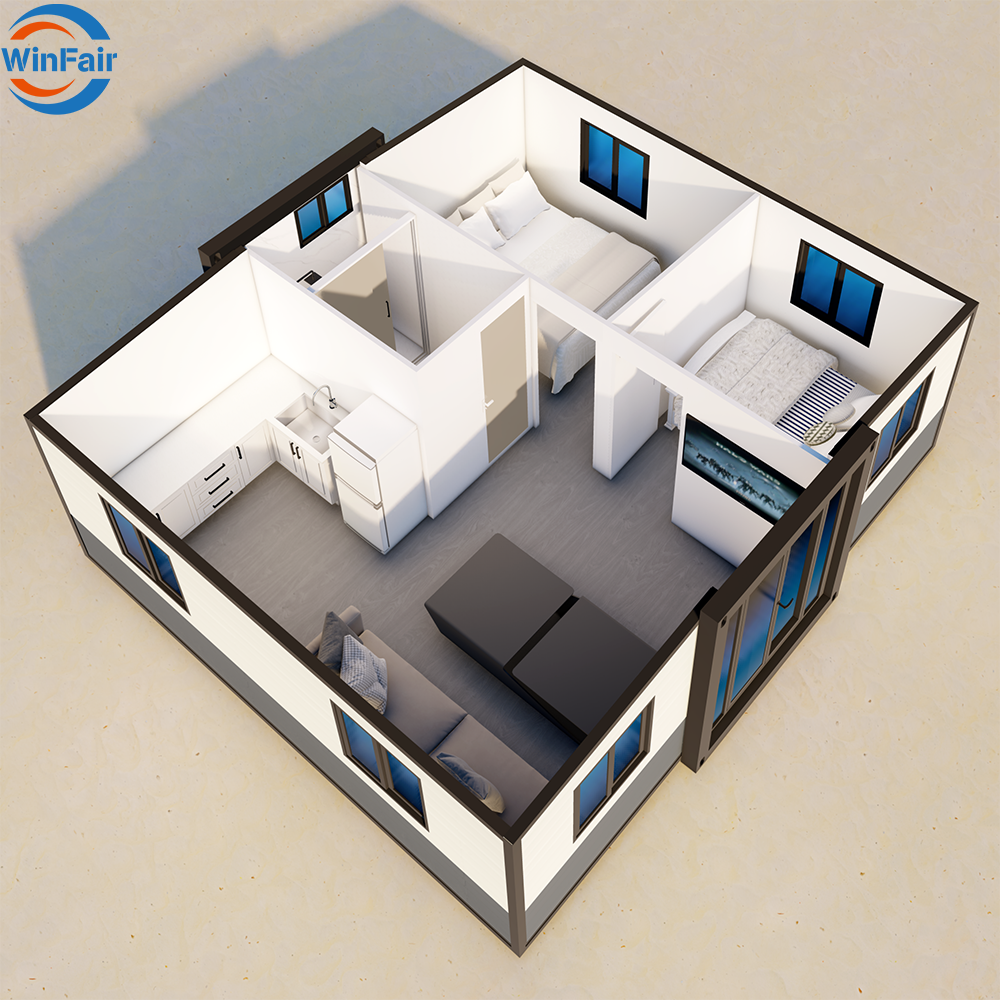 WinFair Morocco Portable Foldable Expandable Prefab Modern Container House Villa 20 Ft for Self-Built Villa / Residential Home
