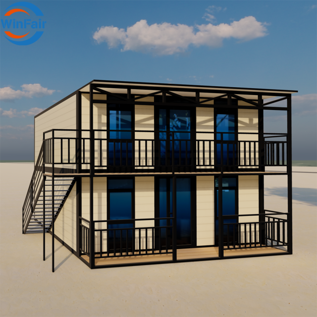 WinFair 20Ft Prefab Two Story Modular Expandable House Casas Contenedor Apartments for Rural Villa/Farmhouse / Eco-Lodge