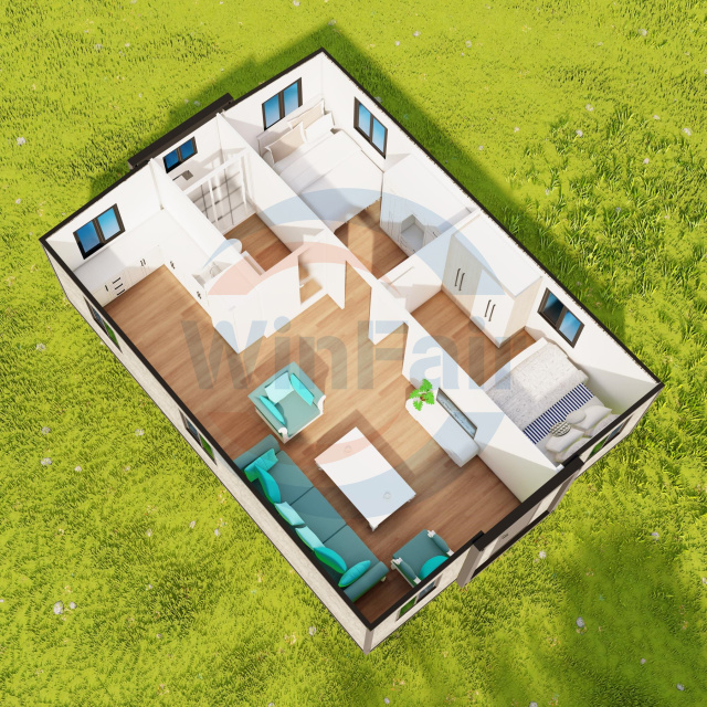 WinFair 30Ft Prefabricated Expendable Container Homes Modern Mobile House on Trailer House for Mobile Library / Eco-Resort Villa