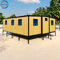 WinFair Prefab Modular Mobile Home Trailer 3 Bedroom Container House 30Ft With Bathroom for Vacation Rental / Mobile Cafe