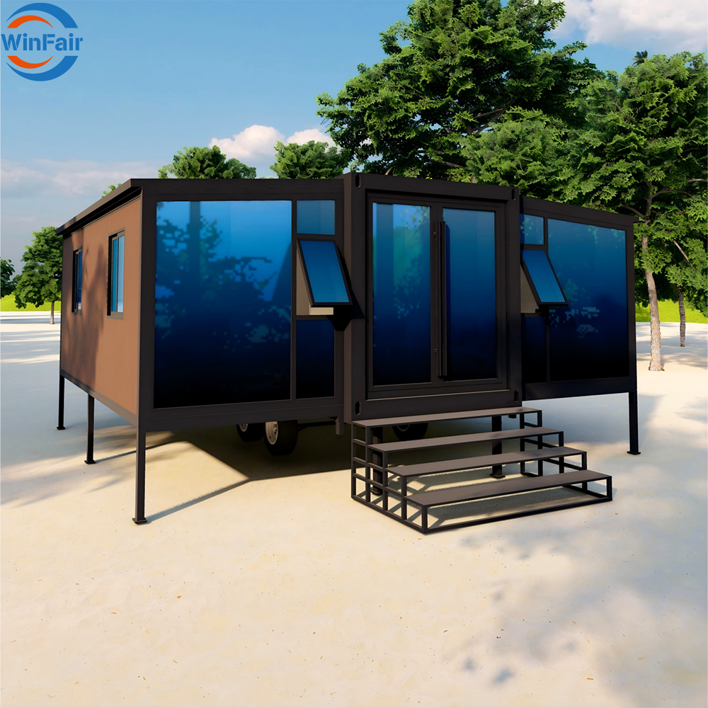 WinFair Ce Certified Cheap Prefabricated Mobile Home Trailer Container House Cyprus for 4H Quick Assembly Dormitory Office Camp