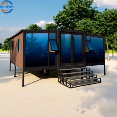 WinFair Japanese Modular Prefab Mobile Container House 20Ft on Trailer for Living Container / Casa Container / Resort Villa