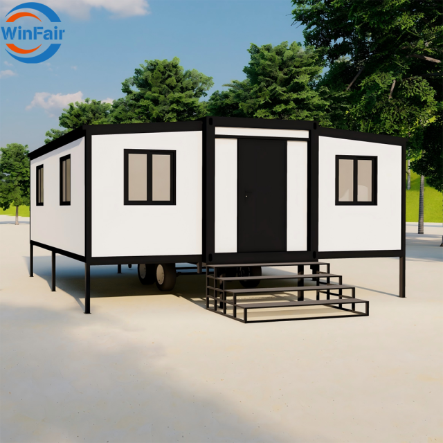 WinFair Morocco Low Cost Prefab Villa Expandable Container House Modular Trailer Luxury Prefabricated Home for Mobile Cafe