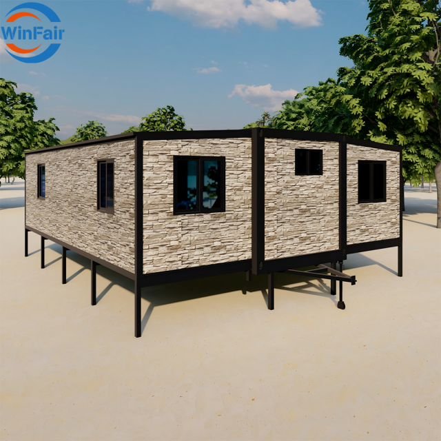 WinFair Prefabricated Mobile 30 Ft Expandable Container Houses With Trailer Poland for Mobile Clinic / Health Center