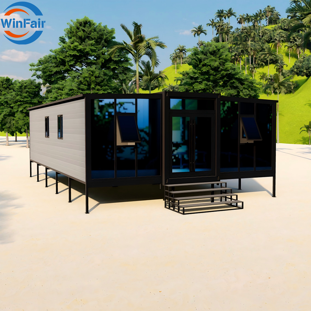 WinFair 40-Foot Prefabricated Granny Expandable Prefab Homes 4 Bedroom Container House Trailer Villa Luxury For Eco-Resort Villa
