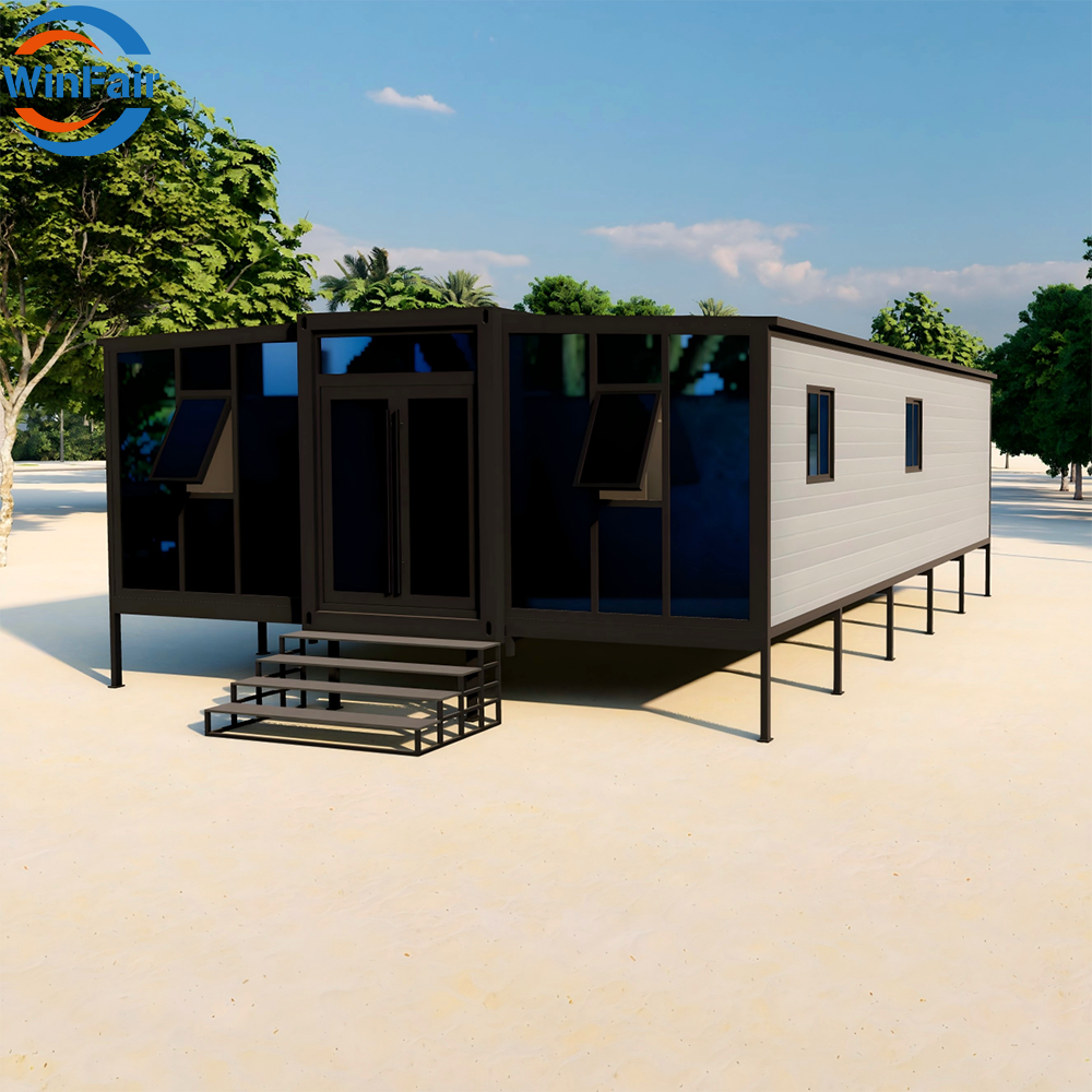 WinFair 40-Foot Prefabricated Granny Expandable Prefab Homes 4 Bedroom Container House Trailer Villa Luxury For Eco-Resort Villa