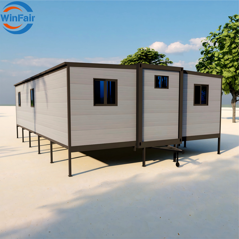 WinFair 40-Foot Prefabricated Granny Expandable Prefab Homes 4 Bedroom Container House Trailer Villa Luxury For Eco-Resort Villa