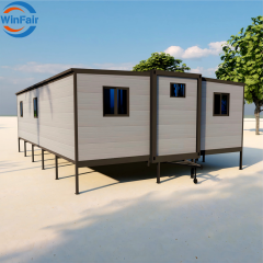 WinFair 40-Foot Prefabricated Granny Expandable Prefab Homes 4 Bedroom Container House Trailer Villa Luxury For Eco-Resort Villa