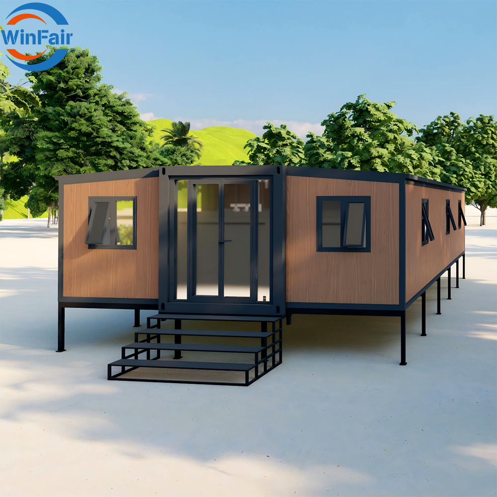 WinFair 40Ft Prefab Container House Luxury Prefabricated Mobile Home Trailer House for Accessory Dwelling Unit/Reception Center