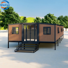 WinFair 40Ft Prefab Container House Luxury Prefabricated Mobile Home Trailer House for Accessory Dwelling Unit/Reception Center