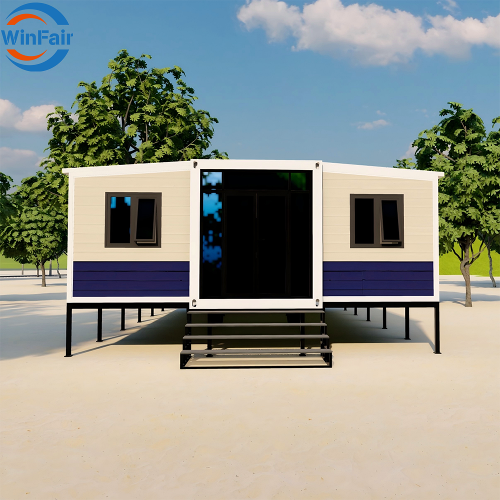 WinFair Ce Certified Paraguay Container Homes 40Ft Luxury Expandable Houses With Trailer for Dormitory Office Camp/Resort Villa