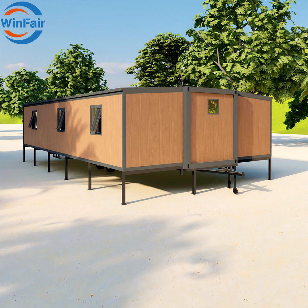 WinFair 40Ft Prefab Container House Luxury Prefabricated Mobile Home Trailer House for Accessory Dwelling Unit/Reception Center