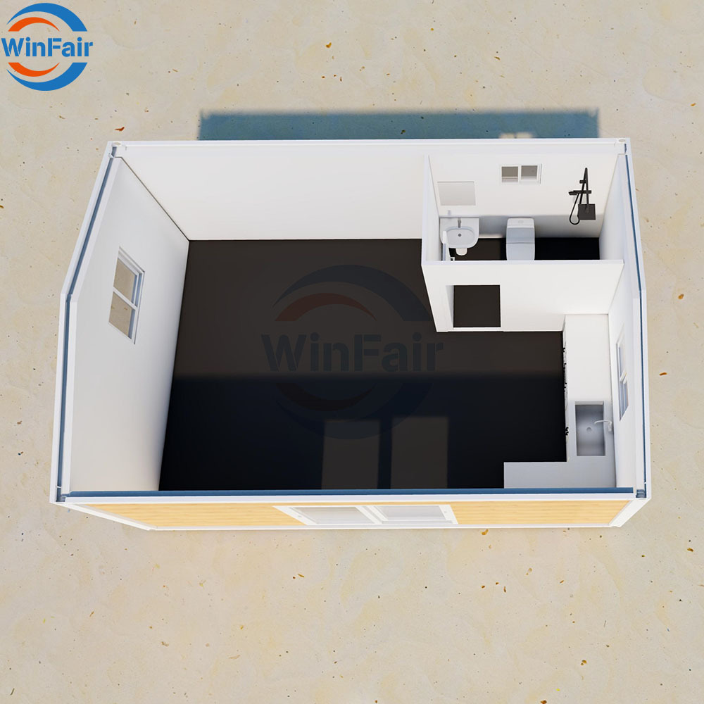 WinFair China 20Ft Removable Homes Triangle Roof Prefab Container House For Warehouse/Worker Camp / Labor Camp/Casa Container
