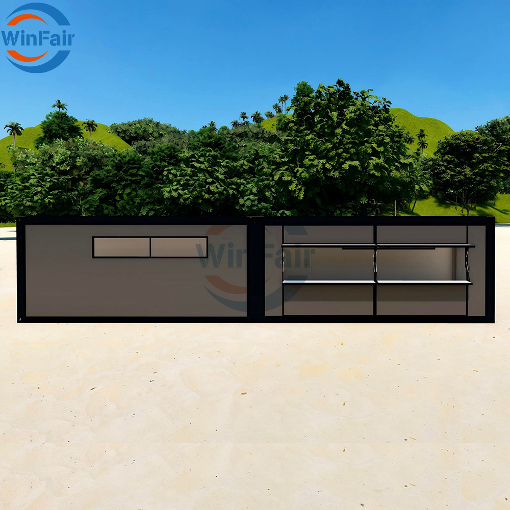 WinFair Fast Food Prefab Container House Store Kiosk Flat Pack Mobile Modular Homes for Mobile Cafe / Coffee Pod