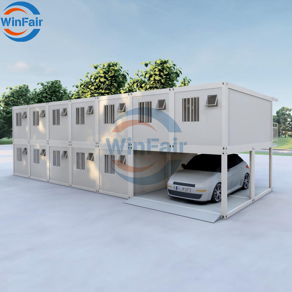 WinFair Foldable Modern Two-Story Prefab Tiny Container House Home 20Ft Z Type With Kitchen and Toilet for Moq 6 Sets