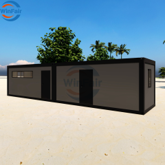 WinFair Flat-Pack-Container-House Low Cost Modular Homes Prefab for Food Stall / Food Kiosk/Street Food Kiosk