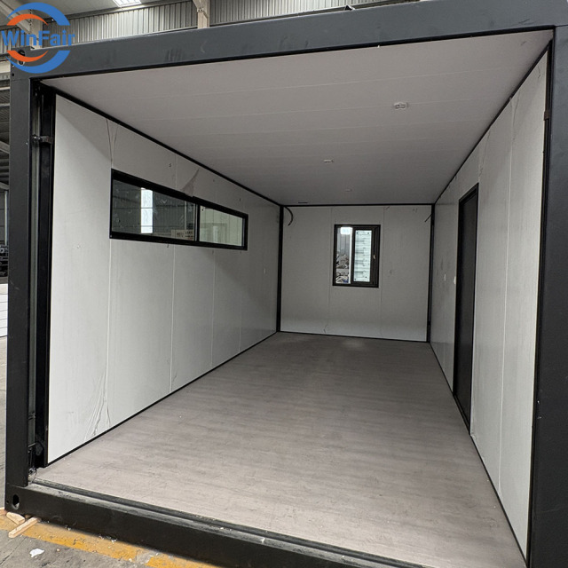 WinFair Flat-Pack-Container-House Low Cost Modular Homes Prefab for Food Stall / Food Kiosk/Street Food Kiosk